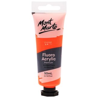 Mont Marte Fluoro Acrylic Paint 50ml - Orange