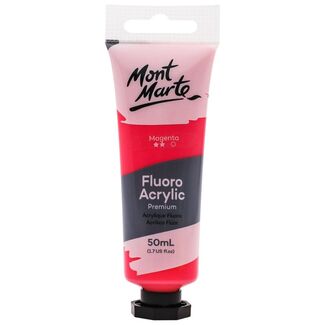 Mont Marte Fluoro Acrylic Paint 50ml - Magenta