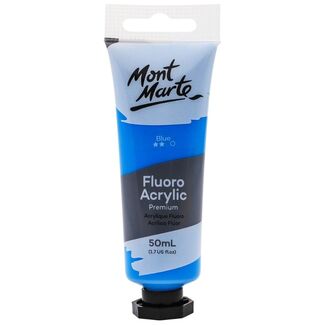 Mont Marte Fluoro Acrylic Paint 50ml - Blue
