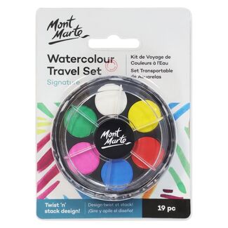 Mont Marte Paint Set - Watercolour Travel Disc 18pc
