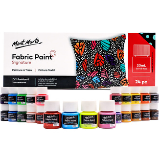 *Mont Marte Signature Fabric Paint Set - 24pc x 20ml