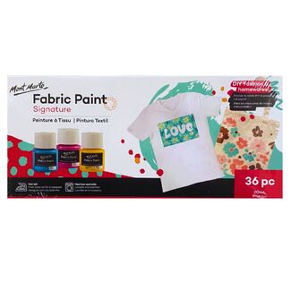 Mont Marte Signature Fabric Paint Set - 36pc x 20ml