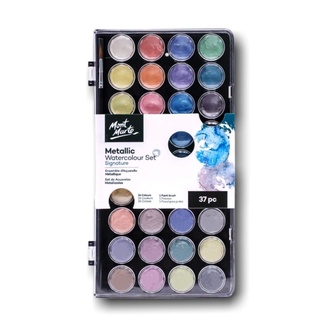 *Mont Marte Signature Paint Set - Metallic Watercolour Cake 37pc