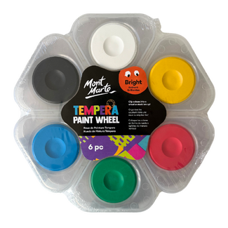 Mont Marte Kids - Tempera Stackable Paint Wheel Bright 6pc