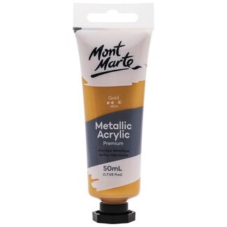 Mont Marte Metallic Acrylic Paint 50ml - Gold