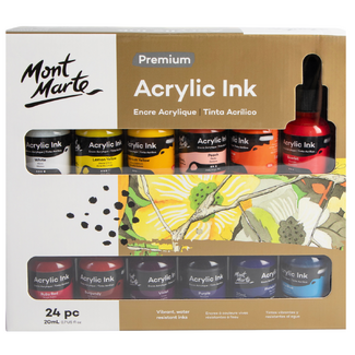 Mont Marte Premium Acrylic Ink Set 24pc x 20ml