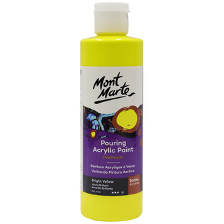 Mont Marte Acrylic Pouring Paint 240ml Bottle - Bright Yellow