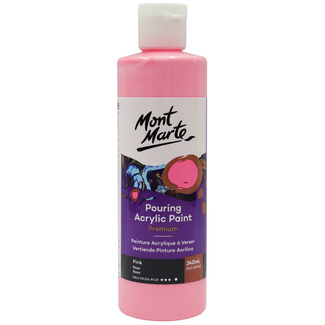 Mont Marte Acrylic Pouring Paint 240ml Bottle - Pink