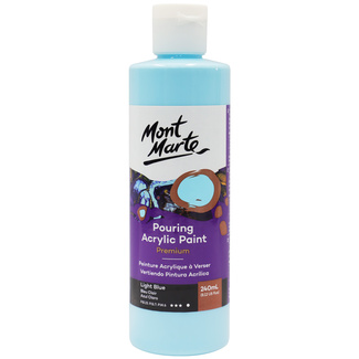 Mont Marte Acrylic Pouring Paint 240ml Bottle - Light Blue