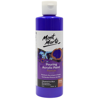 Mont Marte Acrylic Pouring Paint 240ml Bottle - Ultramarine Blue