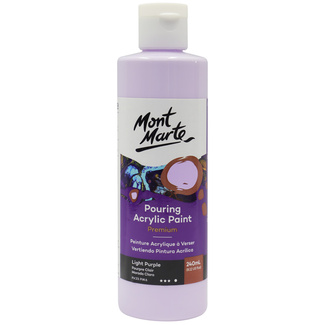 Mont Marte Acrylic Pouring Paint 240ml Bottle - Light Purple