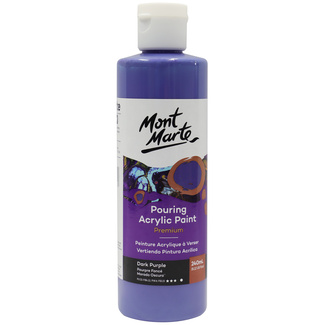 Mont Marte Acrylic Pouring Paint 240ml Bottle - Dark Purple