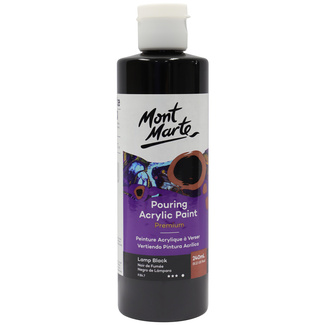 Mont Marte Acrylic Pouring Paint 240ml Bottle - Lamp Black