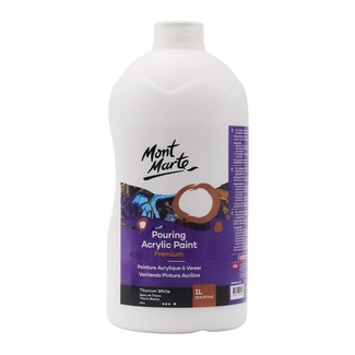 Mont Marte Acrylic Pouring Paint 1L Bottle - Titanium White