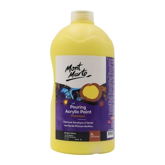 Mont Marte Acrylic Pouring Paint 1L Bottle - Bright Yellow