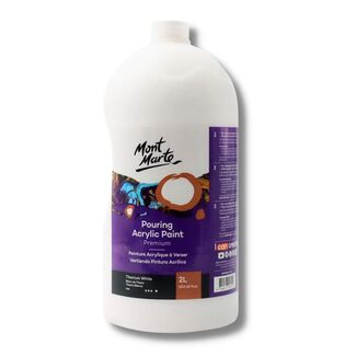 Mont Marte Acrylic Pouring Paint 2L Bottle - Titanium White