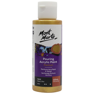 Mont Marte Acrylic Pouring Paint 120ml Bottle - Gold