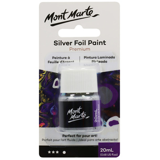 Mont Marte Foil Paint 20ml Bottle - Silver