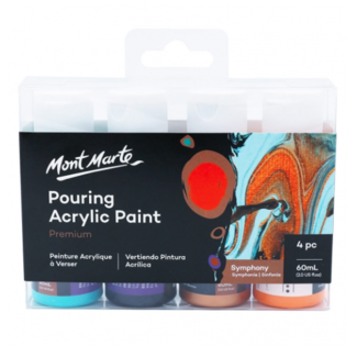 Mont Marte Acrylic Pouring / Fluid 4pc Paint Set - Symphony 