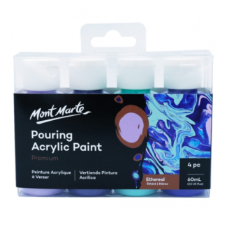 Mont Marte Acrylic Pouring / Fluid 4pc Paint Set - Ethereal
