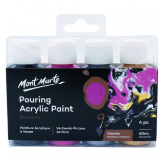 Mont Marte Acrylic Pouring / Fluid 4pc Paint Set - Cosmic