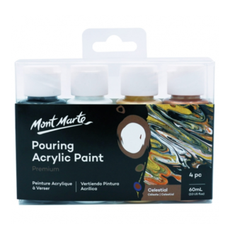 Mont Marte Acrylic Pouring / Fluid 4pc Paint Set - Celestial