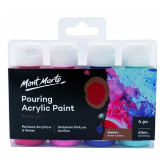 Mont Marte Acrylic Pouring / Fluid 4pc Paint Set - Aurora