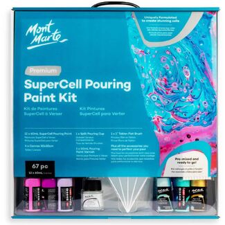 Mont Marte Premium SuperCell Pouring Paint Kit 67pc