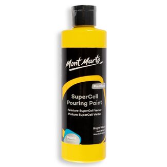 Mont Marte SuperCell Pouring Paint 240ml Bottle - Bright Yellow
