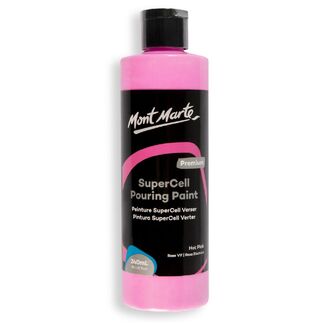 Mont Marte SuperCell Pouring Paint 240ml Bottle - Hot Pink