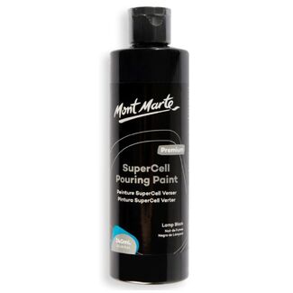 Mont Marte SuperCell Pouring Paint 240ml Bottle - Lamp Black