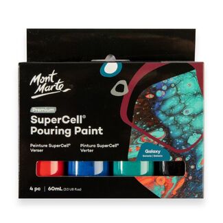 Mont Marte SuperCell Pouring Paint Set 4pc x 60ml - Galaxy