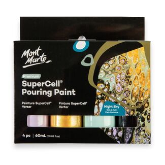 Mont Marte SuperCell Pouring Paint Set 4pc x 60ml - Night Sky