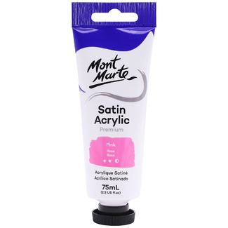 Mont Marte Satin Acrylic Paint 75ml Tube - Pink