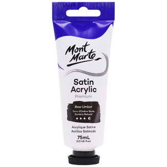 Mont Marte Satin Acrylic Paint 75ml Tube - Raw Umber