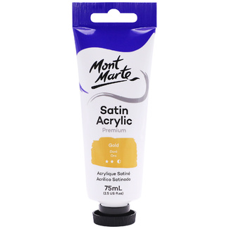 Mont Marte Satin Acrylic Paint 75ml Tube - Gold