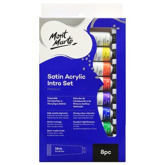 Mont Marte Intro Paint Set - Satin Acrylic Paint 8pc x 18ml