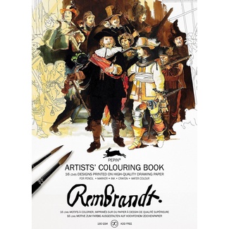Pepin Artist's Adult Colouring Book 16 Designs - Rembrandt Paintings