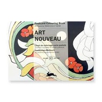 Pepin Artist's Postcard Adult Colouring Book 20 Designs - Art Nouveau