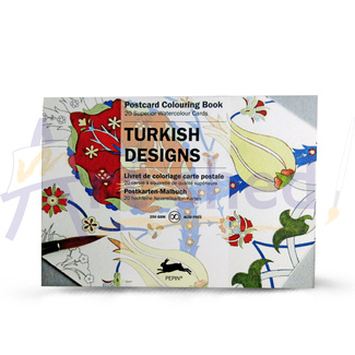 Pepin Artist's Postcard Adult Colouring Book 20 Designs - Turkish Designs