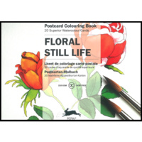 Pepin Artist's Postcard Adult Colouring Book 20 Designs - Floral Still Life
