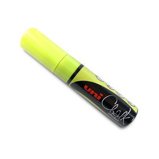Uni Ball Chalk Marker 8mm Chisel Tip - Fluoro Yellow