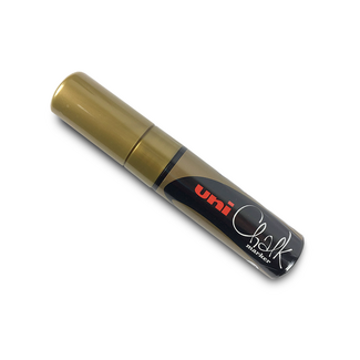 Uni Ball Chalk Marker 8mm Chisel Tip - Gold