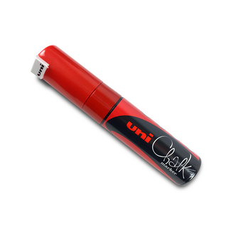 Uni Ball Chalk Marker 8mm Chisel Tip - Red