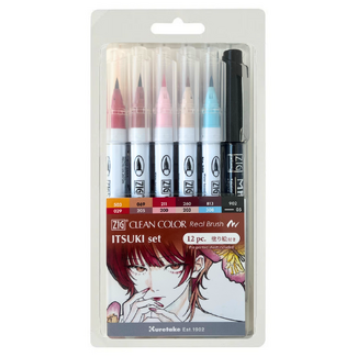 Kuretake Zig Clean Colour Real Brush x Itsuki Set 12pc