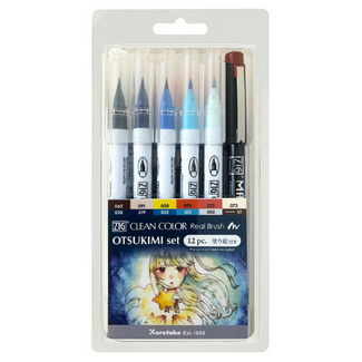 Kuretake Zig Clean Colour Real Brush x Otsukimi Set 12pc