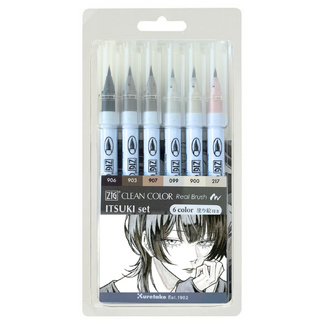 Kuretake Zig Clean Colour Real Brush x Itsuki Set 6pc