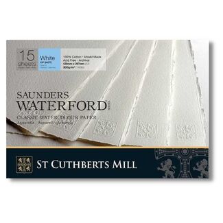 *Saunders Waterford Watercolour Pad A4 300gsm 15 Sheet - Medium (Cold Pressed)