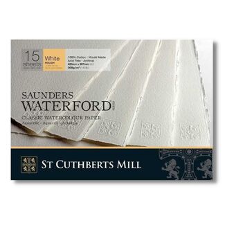 *Saunders Waterford Watercolour Pad A4 300gsm 15 Sheet - Rough