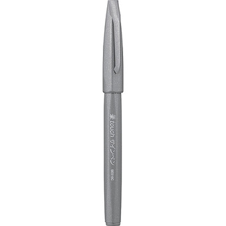 Pentel Fude Touch Sign Pen - Grey